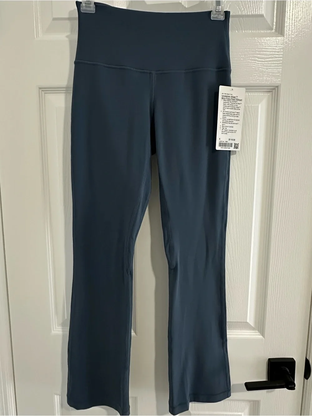Lululemon Align High-Rise Mini-Flared Pant *Extra Short Iron Blue Size 6-NWT